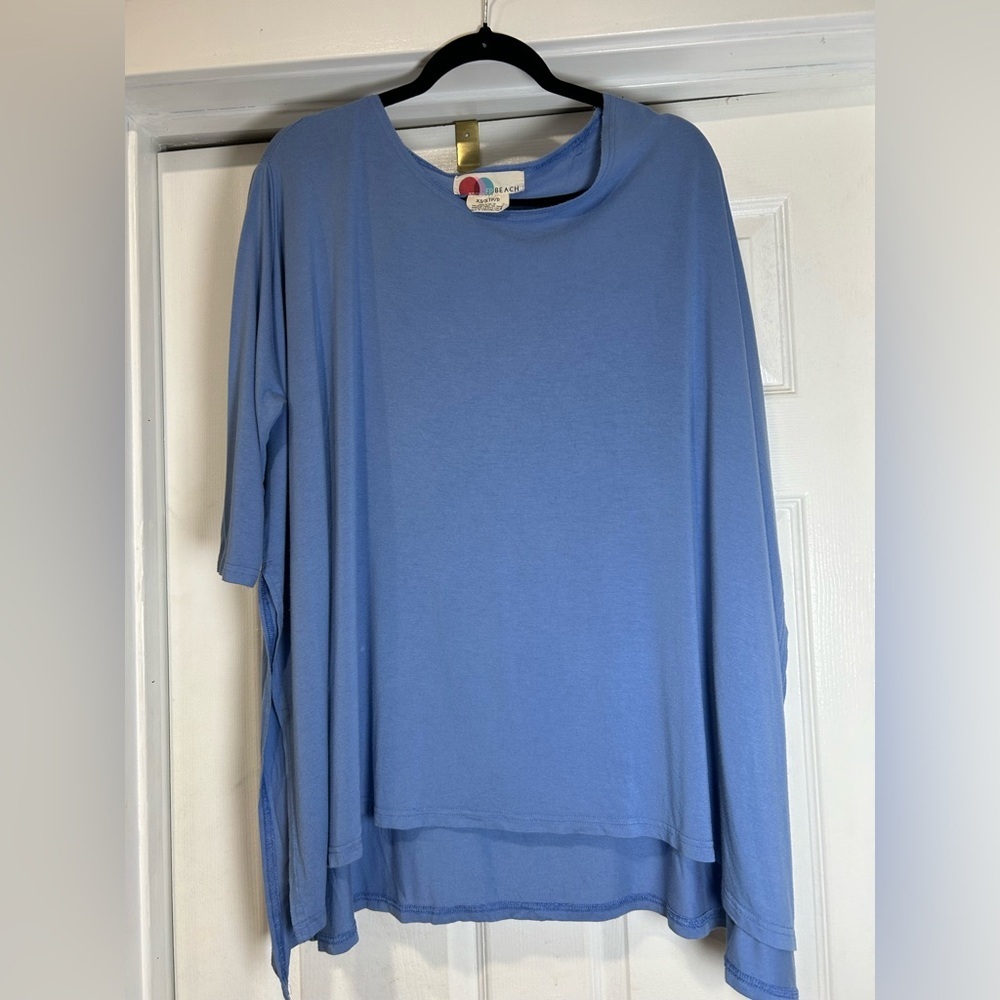 Free People Beach Blue Top oversized